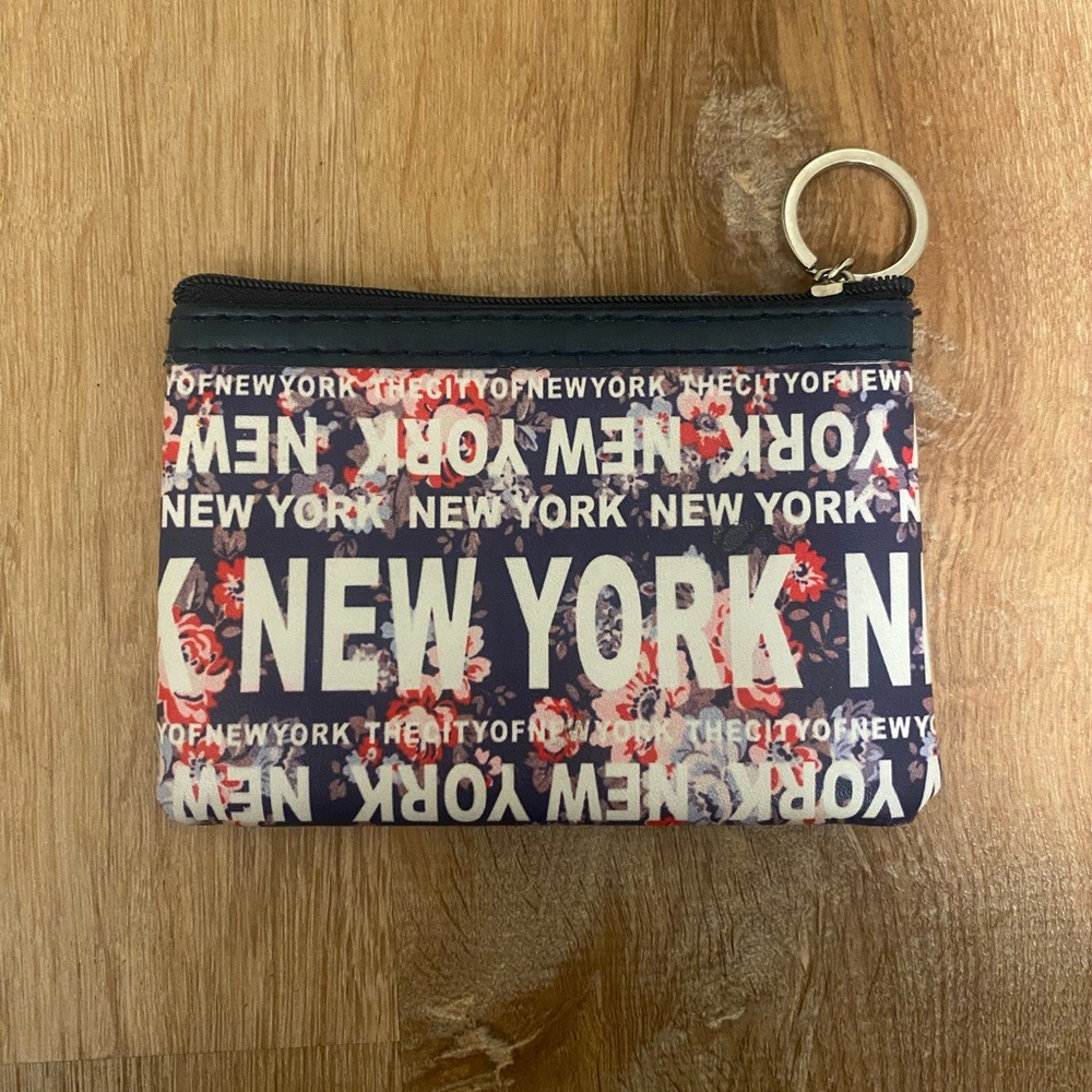 New York Print wallet- Black and Red